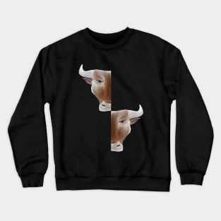 half cow Crewneck Sweatshirt